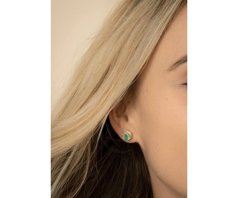 Starfish Project Oasis Turquoise and Gold Studs Earrings