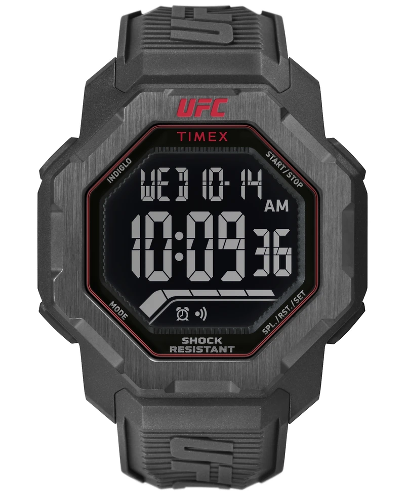 Timex Ufc Men's Knockout Digital Black Polyurethane Watch, 48mm