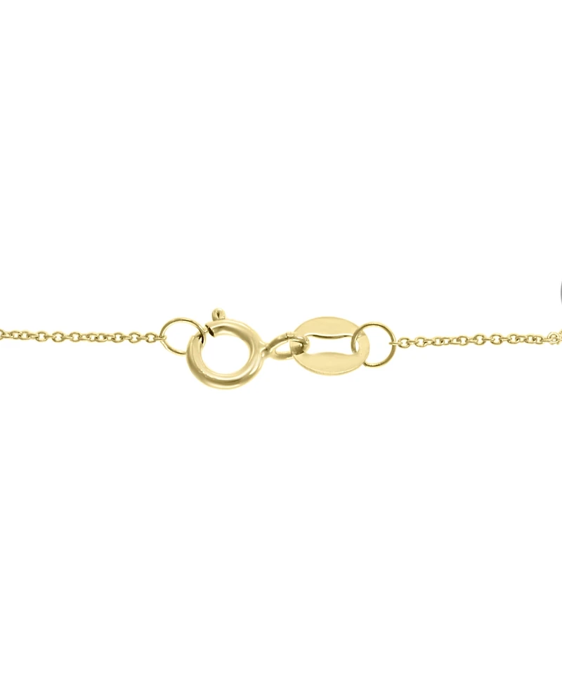 Effy Freshwater Pearl (6-1/2mm), and Onyx 18" Collar Necklace in 14k Gold