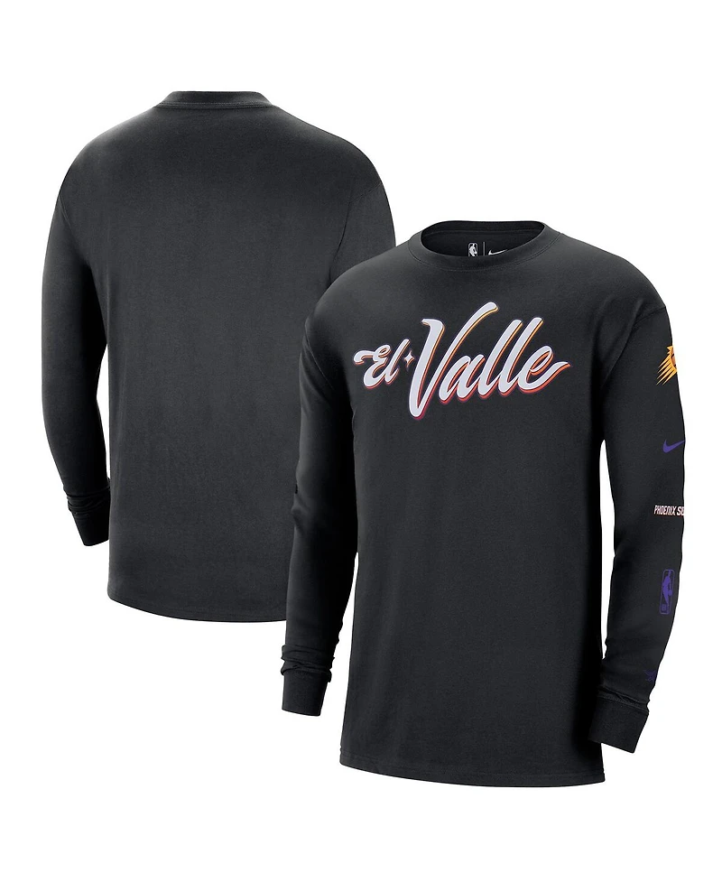 Men's Nike Black Phoenix Suns 2023/24 City Edition Max90 Expressive Long Sleeve T-shirt
