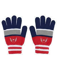 Women's Wear by Erin Andrews Washington Capitals Stripe Glove and Scarf Set