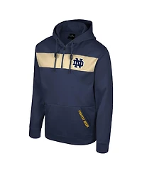 Men's Colosseum Navy Notre Dame Fighting Irish Quarter-Zip Hoodie