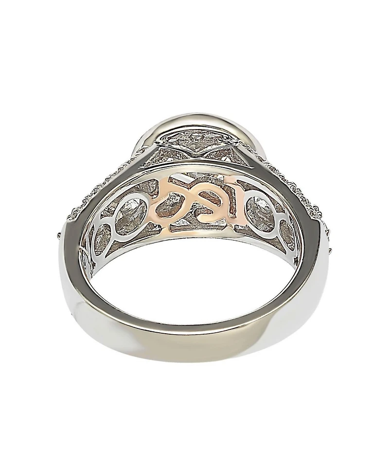 Suzy Levian New York Bridal Sterling Silver Cubic Zirconia Engagement Ring