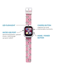 Playzoom V3 Girls White and Pink Silicone Smartwatch 42mm Gift Set