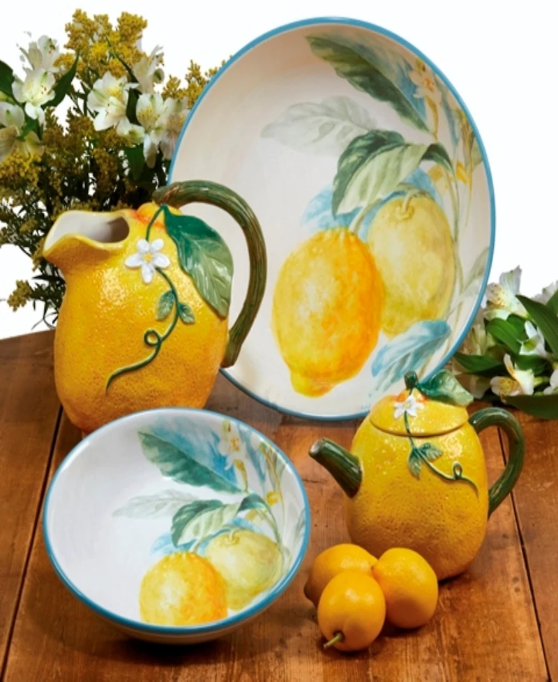 Certified International Citron 3-d Lemon Teapot