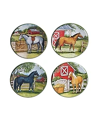 Certified International Clover Farm 4-Pc. Canape Plates asst.