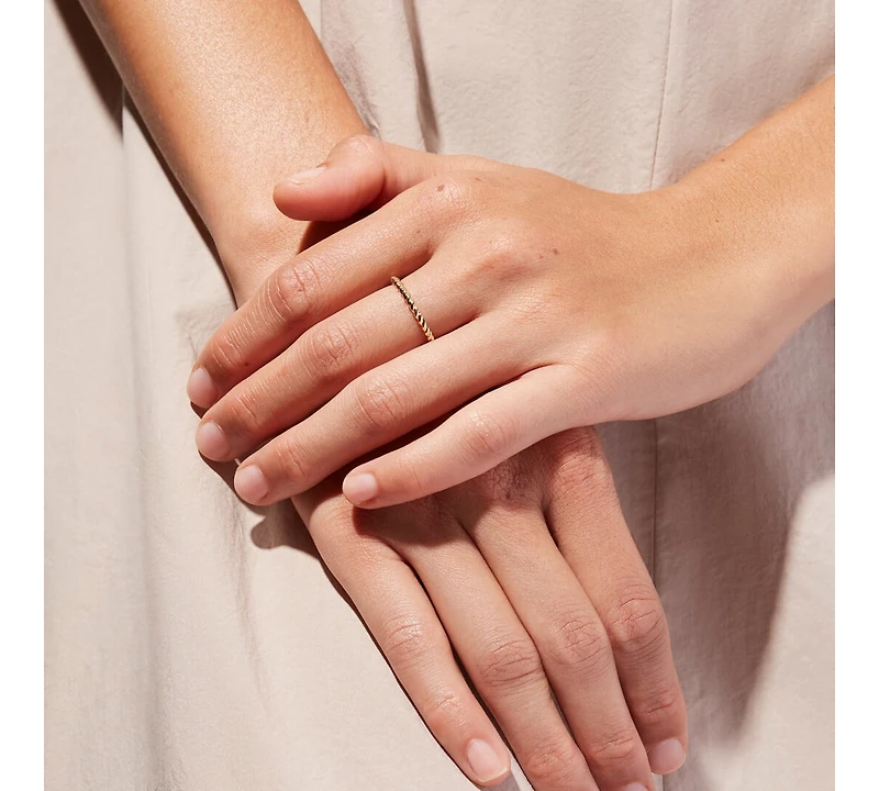 Ana Luisa Twisted Adjustable Ring - Rope Mini
