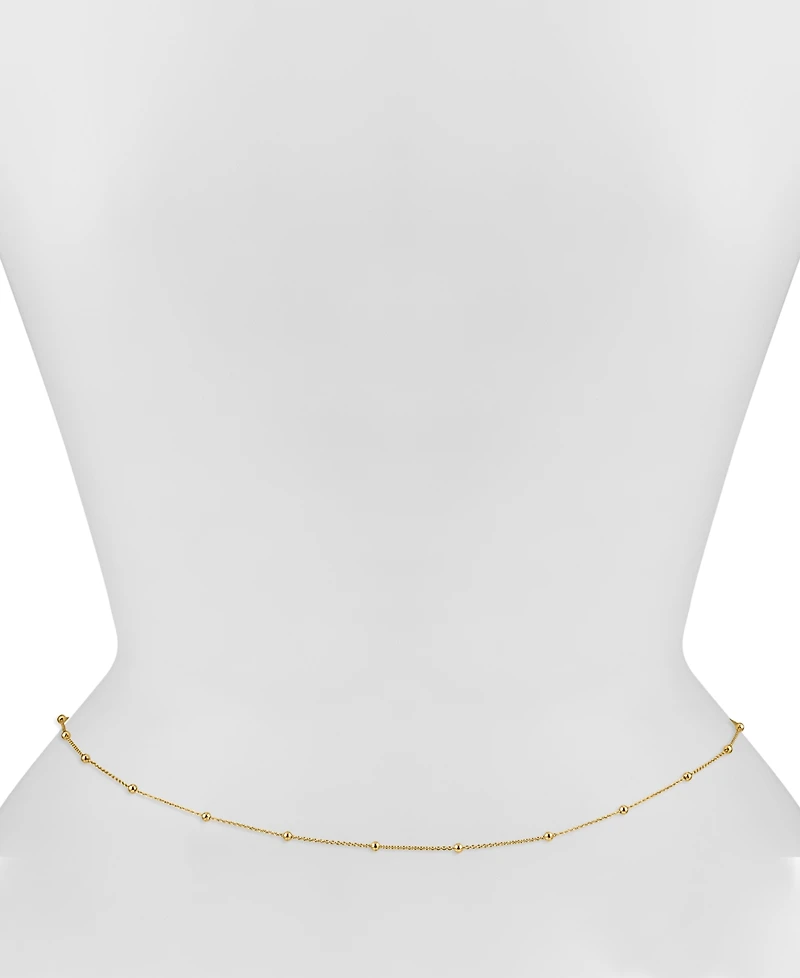 Oma The Label 18k Gold-Plated Dainty Bead Waist Chain
