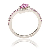 Suzy Levian Sterling Silver Sapphire Pear Shape Petite Ring