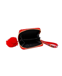 Tiny Treats + Zomi Gems Girls Red Quilted Rhinestone Strap Wallet