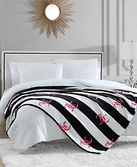 Juicy Couture Cabana Plush Striped Throw, 50" x 70"