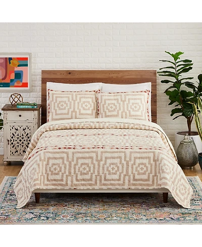 Justina Blakeney Hypnotic Geometric 3-Pc Quilt Set, Full/Queen