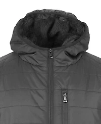 Spire By Galaxy Men's Sherpa Lined Hooded Puffer Jacket