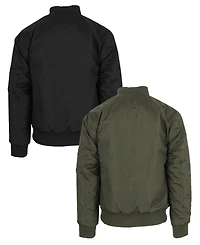 Spire By Galaxy Men's Heavyweight Ma-1 Bomber Flight Jacket, Pack of 2