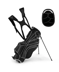 Golf Stand Cart Bag with 6-Way Divider Carry Pockets