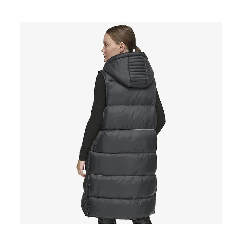 Andrew Marc Women's Kerr Horizontal Rail Quilted Matte Shell Puffer Vest