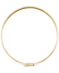 High Polished Round Flexible Bangle Bracelet in 10k Gold