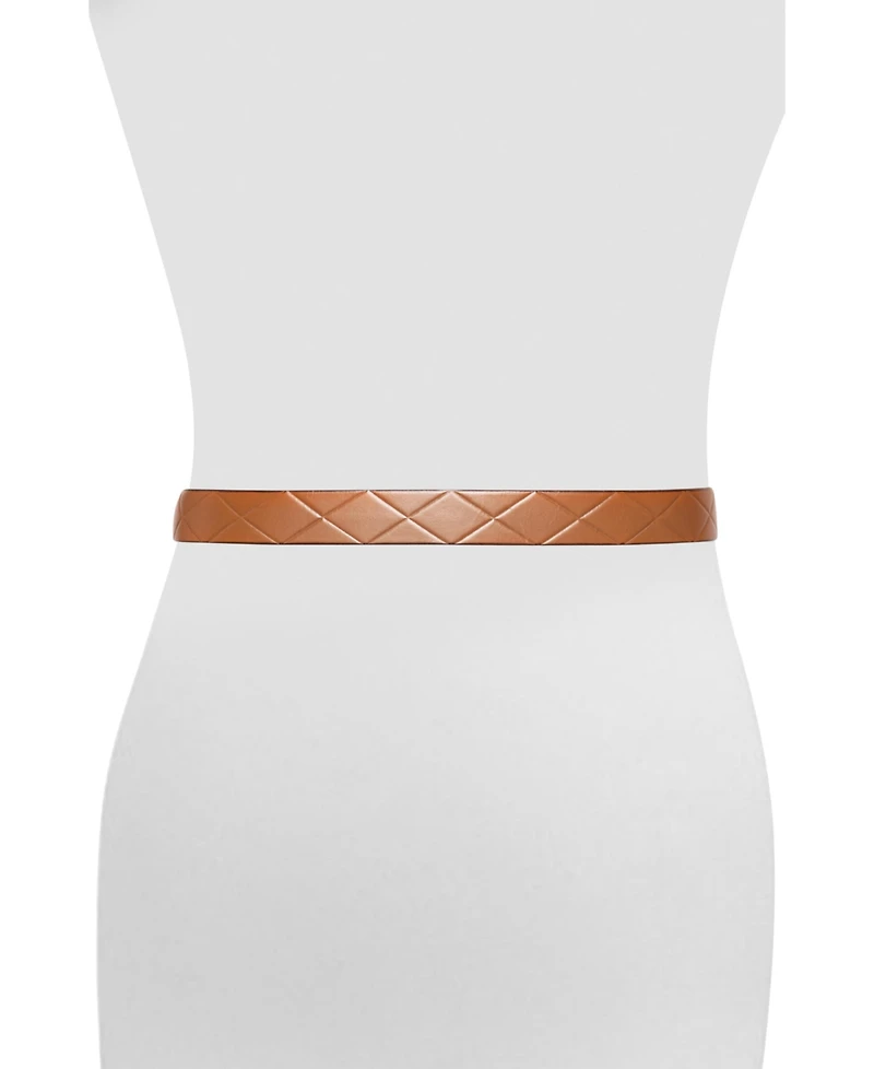 Frye Diamond-Embossed Leather Belt
