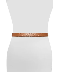 Frye Diamond-Embossed Leather Belt