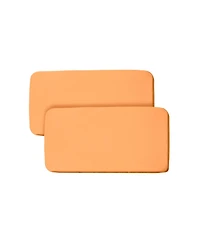 BreathableBaby All-in-One Fitted Sheet & Waterproof Cover for 33" x 15" Bassinet Mattress (2-Pack)