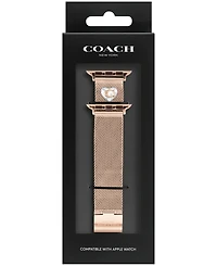 Coach Rose Gold-Tone Stainless Steel Mesh Bracelet for 38, 40, 41mm Apple Watch