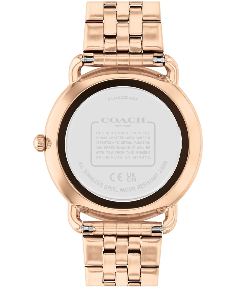 Coach Women's Elliot Rose Gold-Tone Stainless Steel Bracelet Watch 36mm