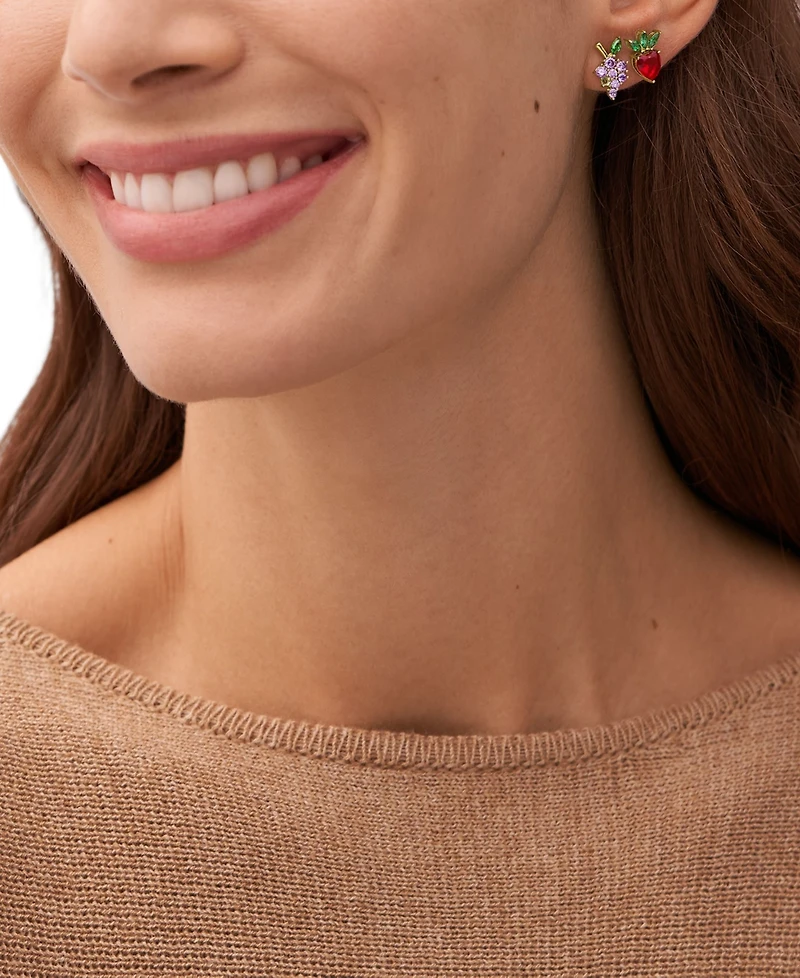 Fossil X Willy Wonka Special Edition Women's Gold-Tone Stainless Steel Components Earrings Set