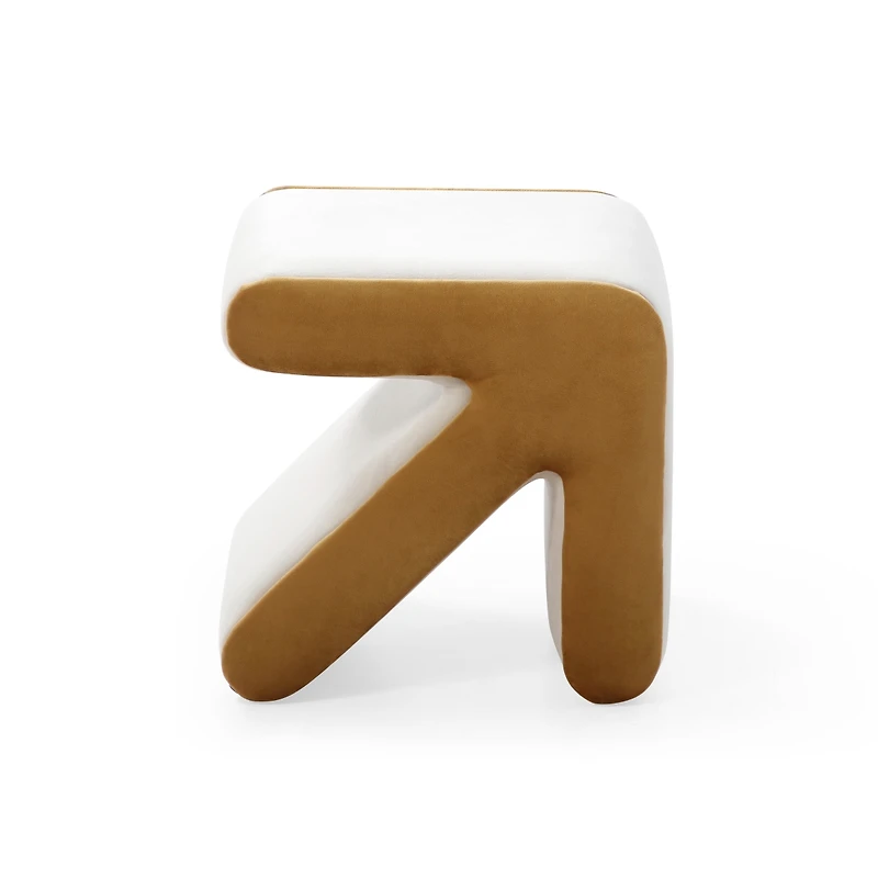 Simplie Fun Multifaceted Velvet Ottoman for Living Room