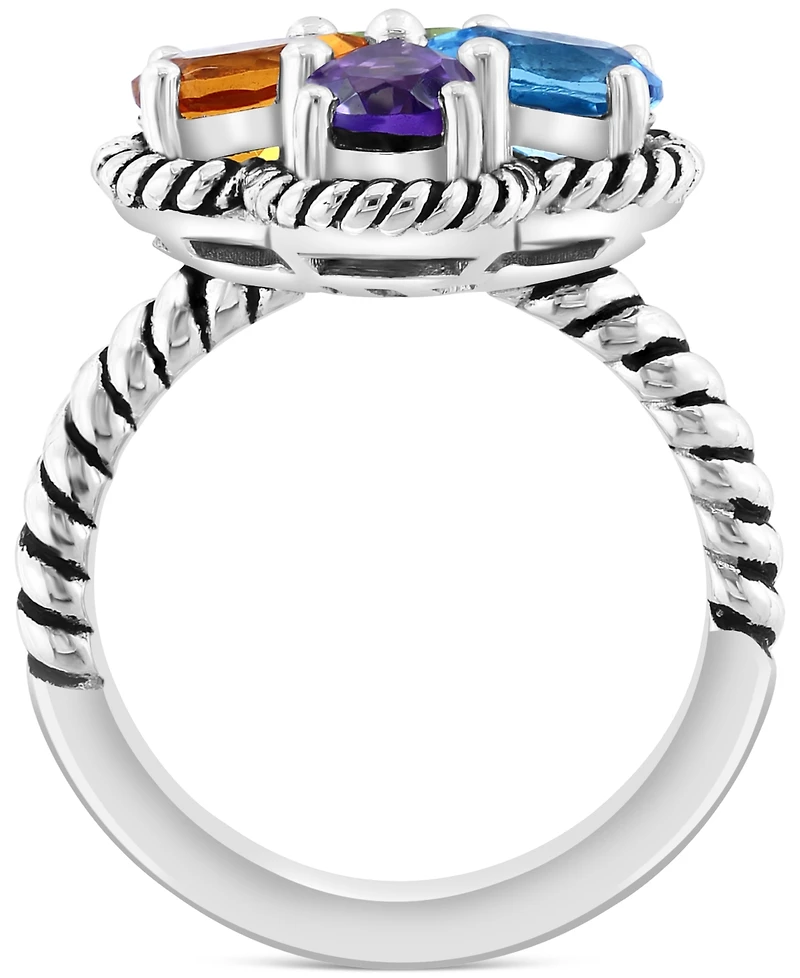 Effy Multi-Gemstone Flower Ring (2-7/8 ct. t.w.) in Sterling Silver