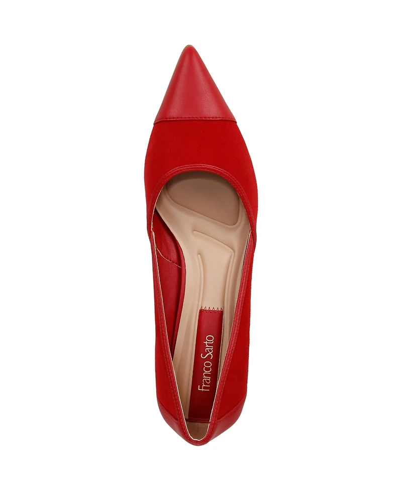 Franco Sarto Women's Darcy Pointed Toe Kitten Heel Pumps