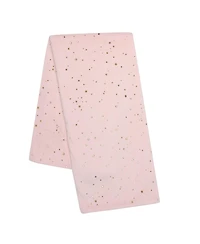 Lambs & Ivy Ballerina Baby Pink with Gold Stars 2-Sided Soft Baby Blanket