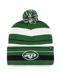 Men's '47 Brand Green New York Jets Powerline Cuffed Knit Hat with Pom