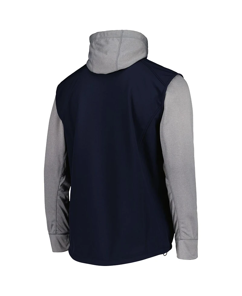Men's Dunbrooke Navy, Heather Gray Atlanta Braves Alpha Full-Zip Jacket