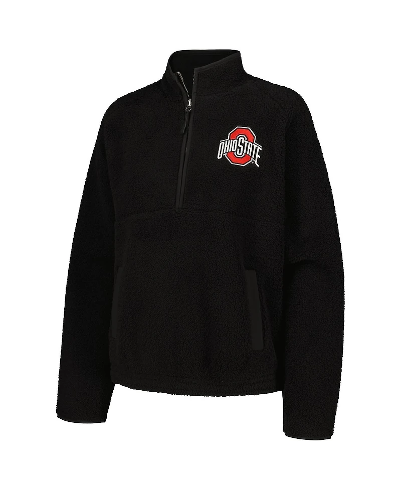 Women's Black Ohio State Buckeyes Everest Half-Zip Top
