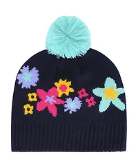 Girls Youth '47 Brand Navy Ohio State Buckeyes Buttercup Knit Beanie with Pom