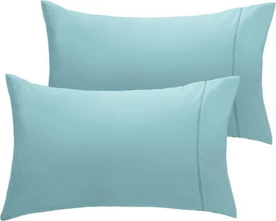 King 2PC Ultra Soft Silky Solid Performance Pillowcase Set