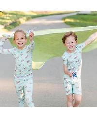 Bellabu Bear Toddler |Child Unisex Airplanes Kids 2-Piece Short Sleeve & Shorts Pajama Set