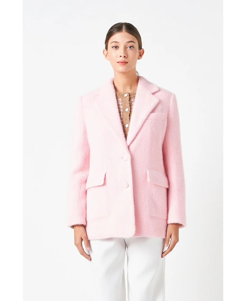 Women's Soft Buttoned Blazer