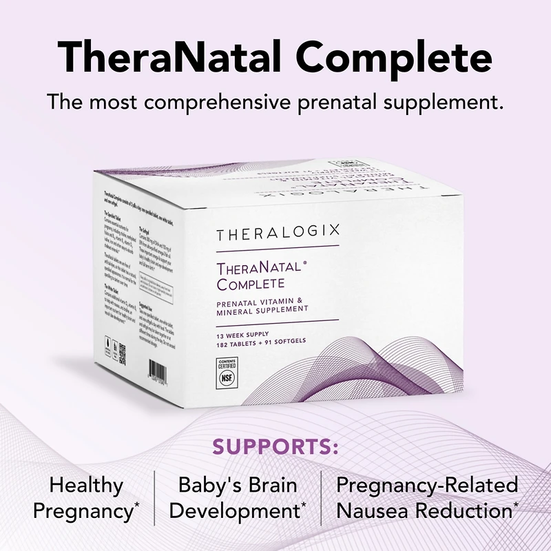 Theralogix TheraNatal Complete Prenatal Vitamin with Dha (13 Week Supply)