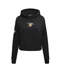Women's Pro Standard Black Pittsburgh Penguins Classic Chenille Pullover Hoodie