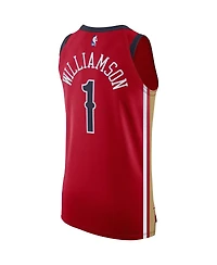 Men's Jordan Zion Williamson Red New Orleans Pelicans Authentic Jersey - Association Edition
