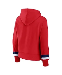 Women's Fanatics Red St. Louis Cardinals Over Under Pullover Hoodie