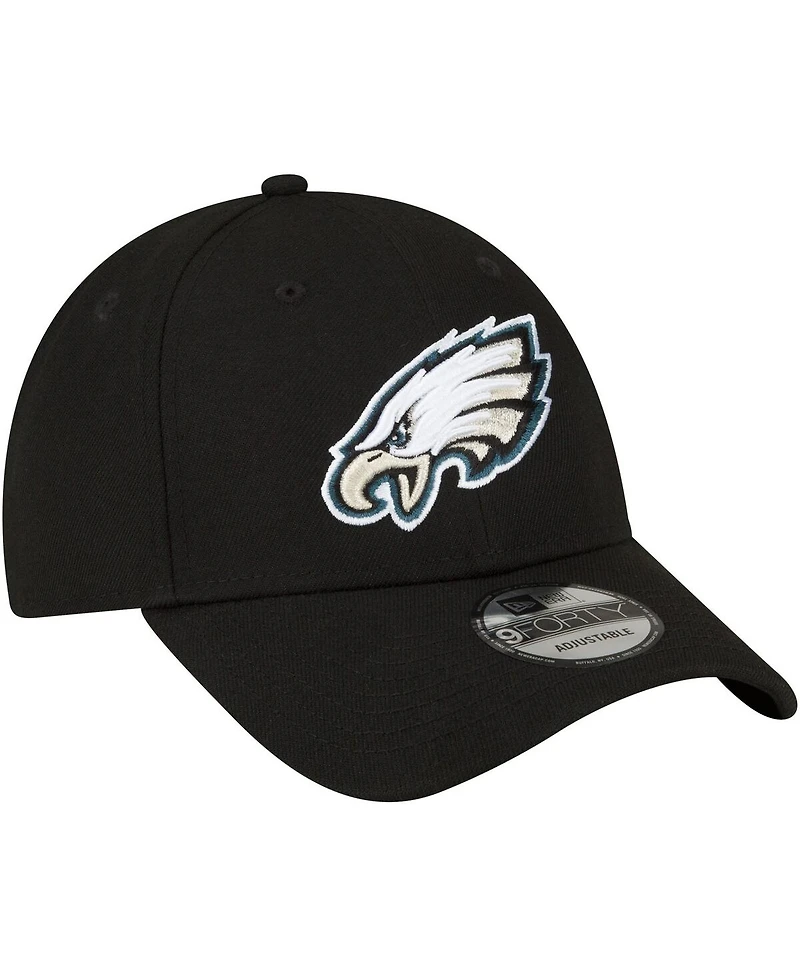 Men's New Era Black Philadelphia Eagles The League 9FORTY Adjustable Hat