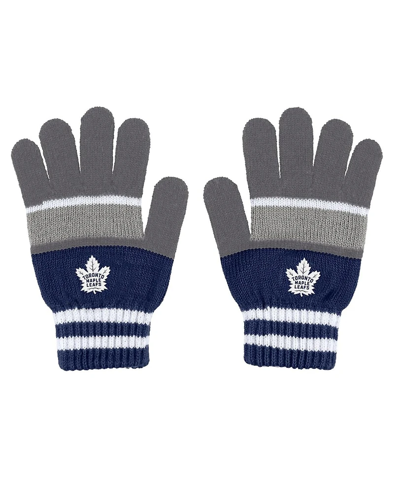 Women's Wear by Erin Andrews Toronto Maple Leafs Stripe Glove and Scarf Set