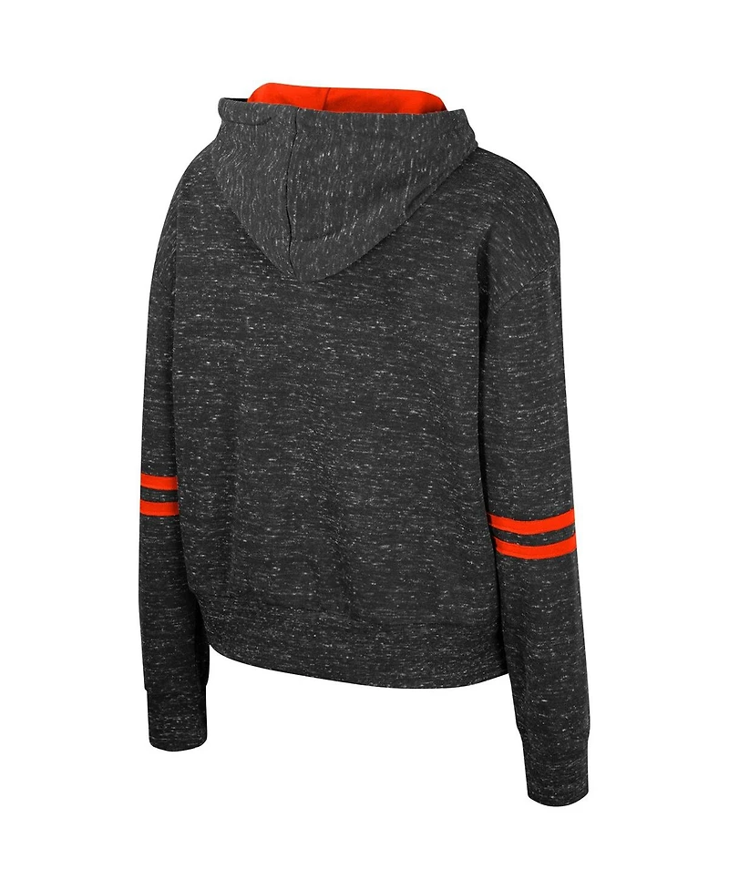 Women's Colosseum Charcoal Clemson Tigers Catherine Speckle Pullover Hoodie