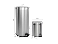 Oscar Step-Open Trash Can with Mini Trash Can