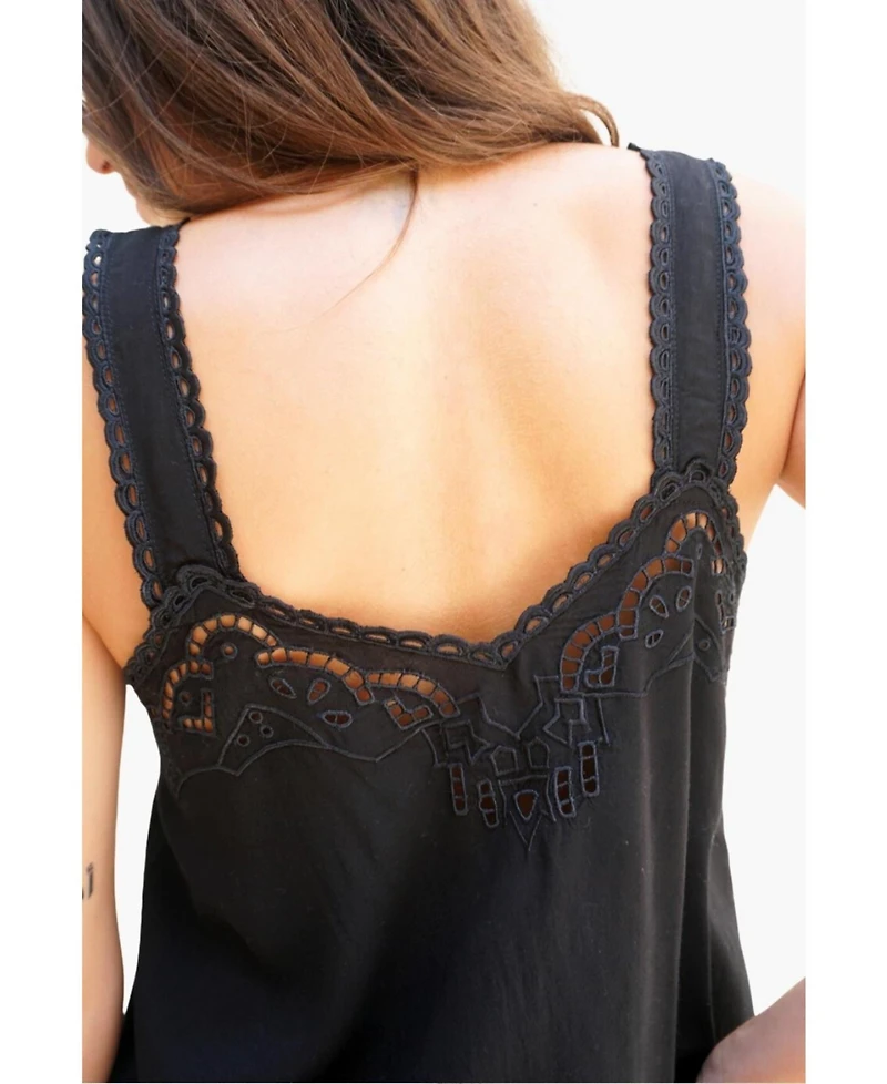 Paneros Clothing Women's Embroidered Iris Camisole