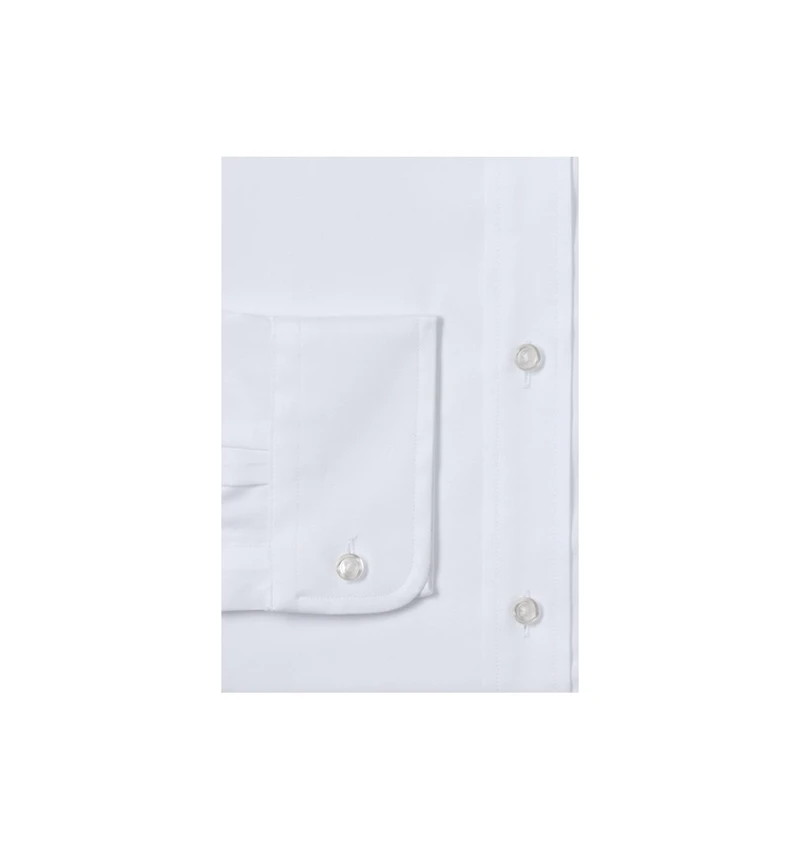 Lands' End Men's Traditional Fit Solid No Iron Supima Pinpoint Straight Collar Dress Shirt