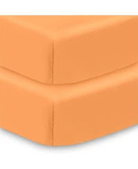 BreathableBaby All-in-One Fitted Sheet & Waterproof Cover for 52" x 28" Crib Mattress (2-Pack)