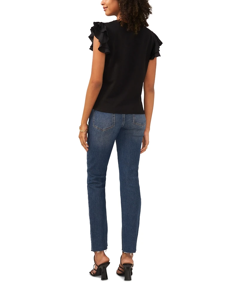 Vince Camuto Women's Tiered Ruffled-Sleeve T-Shirt